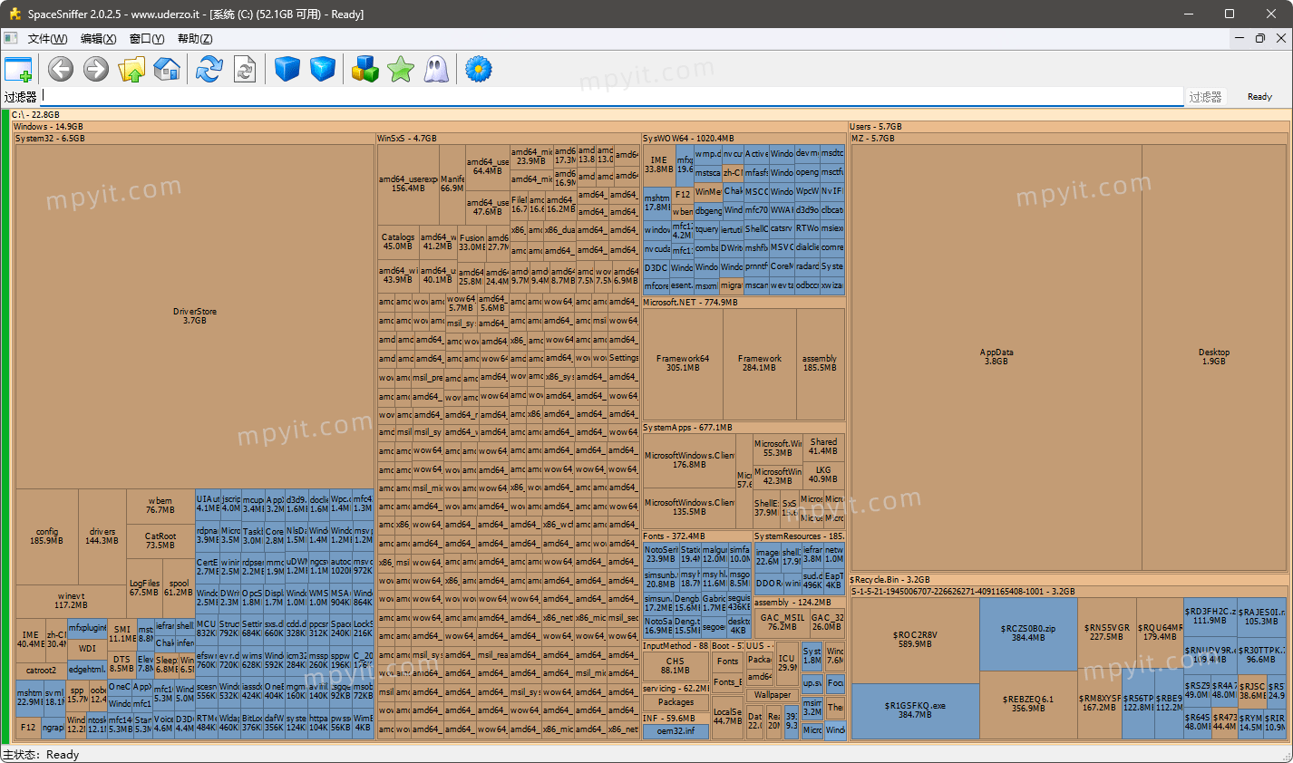 SpaceSniffer 2.2.0.27 磁盘空间管理