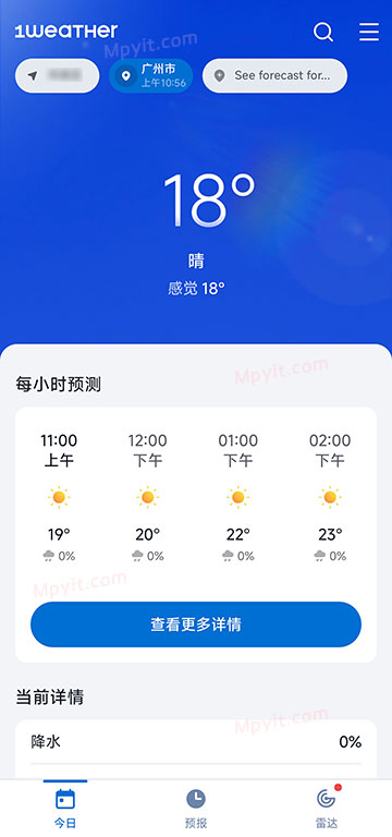 1Weather 12.2.2 天气APP