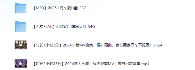 【音乐合集】2025年车载U盘高品质音乐分享：MP3 & 无损 FLAC，春节回家提神硬曲歌单！