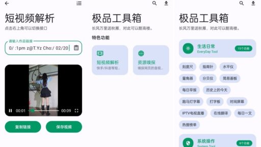 极品工具箱1.4.0各大短视频平台去水印 内含百种实用功能
