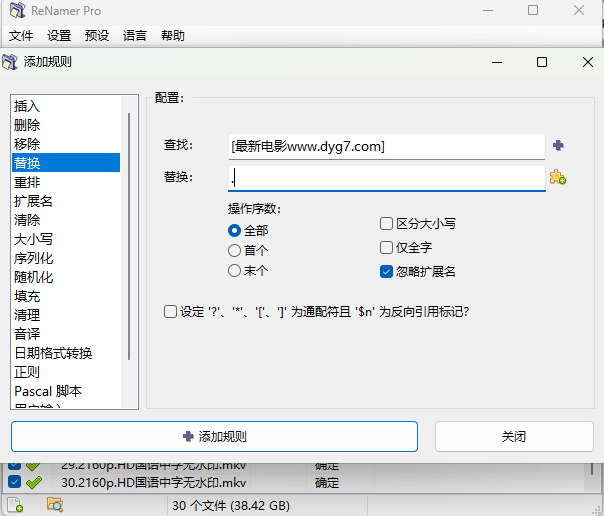 ReNamer Pro v7.10 多语便携版｜批量文件重命名工具｜灵活规则｜实时预览